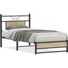 vidaXL Struttura letto senza materasso rovere Sonoma 80x200 cm materiale a base di legno