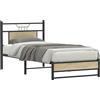 vidaXL Struttura letto senza materasso rovere Sonoma 90x190 cm materiale a base di legno