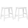 vidaXL Sgabelli da bar 2 pz. Legno massiccio bianco in legno di gomma