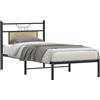 vidaXL Struttura letto senza materasso rovere Sonoma 90x200 cm materiale a base di legno