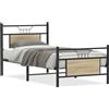 vidaXL Struttura letto senza materasso rovere Sonoma 75x190 cm materiale a base di legno