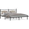 vidaXL Struttura letto senza materasso rovere Sonoma 183x203 cm materiale a base di legno