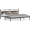 vidaXL Struttura letto senza materasso aspetto rovere marrone 200x200 cm