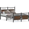 vidaXL Rete da letto senza materasso in rovere marrone 120x200 cm Materiale a base di legno
