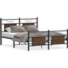 vidaXL Struttura letto senza materasso Rovere marrone 140x200 cm Materiale a base di legno