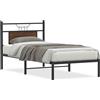 vidaXL Struttura letto senza materasso rovere marrone 80x200 cm Materiale a base di legno