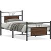 vidaXL Struttura letto senza materasso rovere marrone 90x190 cm materiale a base di legno