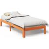 vidaXL Letto in legno massiccio senza materasso cera marrone 80x200 cm legno di pino