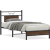 vidaXL Struttura letto senza materasso rovere marrone 80x200 cm Materiale a base di legno