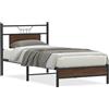 vidaXL Struttura letto senza materasso rovere marrone 90x190 cm materiale a base di legno