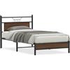 vidaXL Struttura letto senza materasso Rovere marrone 100x190 cm Materiale a base di legno