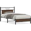 vidaXL Struttura letto senza materasso in rovere marrone 100x200 cm Materiale a base di legno