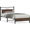 vidaXL Struttura letto senza materasso effetto rovere marrone 107x203 cm