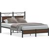 vidaXL Rete da letto senza materasso in rovere marrone 120x200 cm Materiale a base di legno