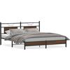 vidaXL Struttura letto senza materasso effetto rovere marrone 183x213 cm