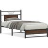 vidaXL Struttura letto senza materasso rovere marrone 80x200 cm Materiale a base di legno