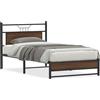 vidaXL Struttura letto senza materasso in rovere marrone 100x200 cm Materiale a base di legno