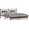 vidaXL Struttura letto senza materasso rovere marrone 160x200 cm materiale a base di legno