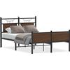 vidaXL Rete da letto senza materasso in rovere marrone 120x200 cm Materiale a base di legno