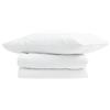 vidaXL Coperta estiva vidaXL con cuscini, 2 pezzi, bianca, imbottita in piuma
