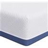 vidaXL Materasso bianco e blu 160 x 200 cm in tessuto jacquard