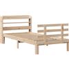 vidaXL Struttura letto con testiera senza materasso 75x190 cm