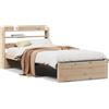 vidaXL Struttura letto con testiera senza materasso 75x190 cm