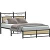 vidaXL Struttura letto senza materasso rovere Sonoma 120x200 cm materiale a base di legno