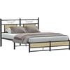 vidaXL Struttura letto senza materasso rovere Sonoma 140x200 cm materiale a base di legno