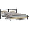 vidaXL Struttura letto senza materasso rovere Sonoma 160x200 cm materiale a base di legno