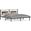 vidaXL Struttura letto senza materasso rovere affumicato 183x203 cm materiale a base di legno