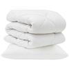 vidaXL Set di lenzuola con cuscini, 2 pezzi, bianco, microfibra