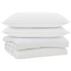 vidaXL Set di lenzuola con cuscini, 3 pezzi, bianco, microfibra