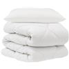 vidaXL Set di lenzuola con cuscini, 2 pezzi, bianco, microfibra