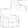 vidaXL Poltrona relax per massaggi, tessuto color crema