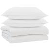 vidaXL Set di lenzuola con cuscini, 3 pezzi, bianco, microfibra