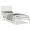 vidaXL Letto in legno massiccio extra lungo senza materasso bianco 90x210 cm