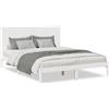 vidaXL Letto in legno massiccio extra lungo senza materasso bianco 140x210 cm