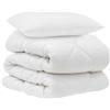vidaXL Set di lenzuola con cuscini, 2 pezzi, bianco, microfibra