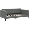 vidaXL Divano letto grigio scuro 100x190 cm in tessuto