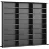 HOMCOM Mobile per 1032 CD o 594 DVD con 24 scomparti e 18 ripiani regolabili, nero | Aosom Italy