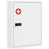 HOMCOM Armadietto portamedicinali da parete con serratura a combinazione, bianco | Aosom Italy