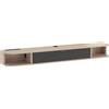 HOMCOM Mobile TV sospeso fino a 60 pollici con cassetto e 2 ripiani, 140x24x16 cm, legno | Aosom Italy