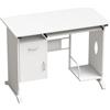 HOMCOM Scrivania PC con ripiano tastiera, cassetti e vano per CPU, 100x52x75 cm, bianco | Aosom Italy