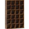 HOMCOM Mobile contenitore per 456 CD o 336 DVD con 24 scomparti e 16 ripiani, marrone | Aosom Italy