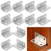 HNJKJEU 12 Pezzi Staffe a l per Legno In Acciaio Inox A Forma di L Connettore Angolare Staffe Angolari 90 Gradi Legno Staffetta Angolare Angolari Metallo per Legno Squadrette Angolari (6 x 2,5 x 2,5 cm)