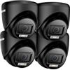 ANNKE Confezione da 4 telecamere di sicurezza 1080P HD TVI per la casa con visione notturna a colori, per esterni e interni, 1920TVL, IP67, impermeabile, sorveglianza CCTV Dome, con doppia luce