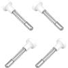 HONMEET Set 4 Pezzi Perno a Molla in Ferro Bianco 50Mm Chiusura di Sicurezza per Culla Accessori di Fissaggio per Mobili e Zanzariere Parti di Ricambio per Lettino Regolabile