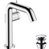 hansgrohe Tecturis S - Rubinetto per lavabo con push-open, risparmio energetico (CoolStart), Miscelatore lavabo risparmio idrico (EcoSmart) con altezza bocca 151 mm, cromo, 73340000
