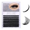 ARISON LASHES Ciglia Finte Ciuffetti Spiky + 80D, Extension Ciglia Cluster Lashes con 5 File Spiky e 7 File Volume 80D, Effetto Manga